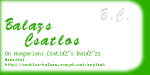 balazs csatlos business card